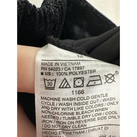 Old Navy Pants Womens Medium Black Velvet Taylor Wide Leg Trousers High Rise - Picture 5 of 8